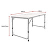 <p><strong>120 x 60cm Aluminium Folding Table with Adjustable Heights</strong></p>