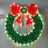 Christmas Tinsel LED Ropelight Wreath – 50cm