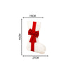 2 Pcs Red Stitching Green Bow Luxurious Velvet Christmas Stocking with Elegant Bow - Large 45cm Holiday Mantel Decoration