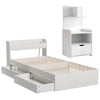 SereneAura Bedroom Set – Bed Frame + Bedside Drawer