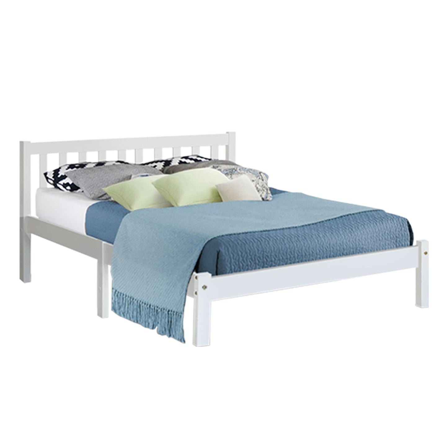 Sophie Queen Bed Frame – White Pine