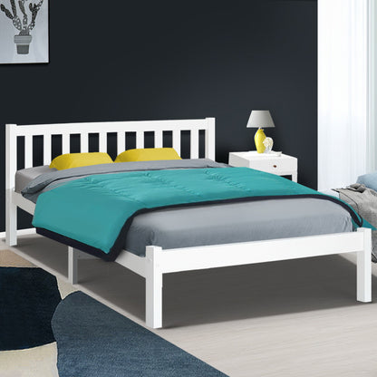 Sophie Queen Bed Frame – White Pine