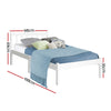 Sunset Single Wooden Bed Frame – White