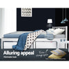 Sunset Single Wooden Bed Frame – White