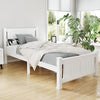 Single Package – River Wooden Bed Frame (White) + Coastline Pillow Top Mattress