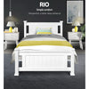 Ridge Single Wooden Bed Frame – White