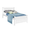 Ridge Single Wooden Bed Frame – White