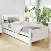 Rio Single Wooden Bed Frame with Storage – White