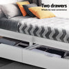Rio Single Wooden Bed Frame with Storage – White