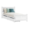 Rio Single Wooden Bed Frame with Storage – White