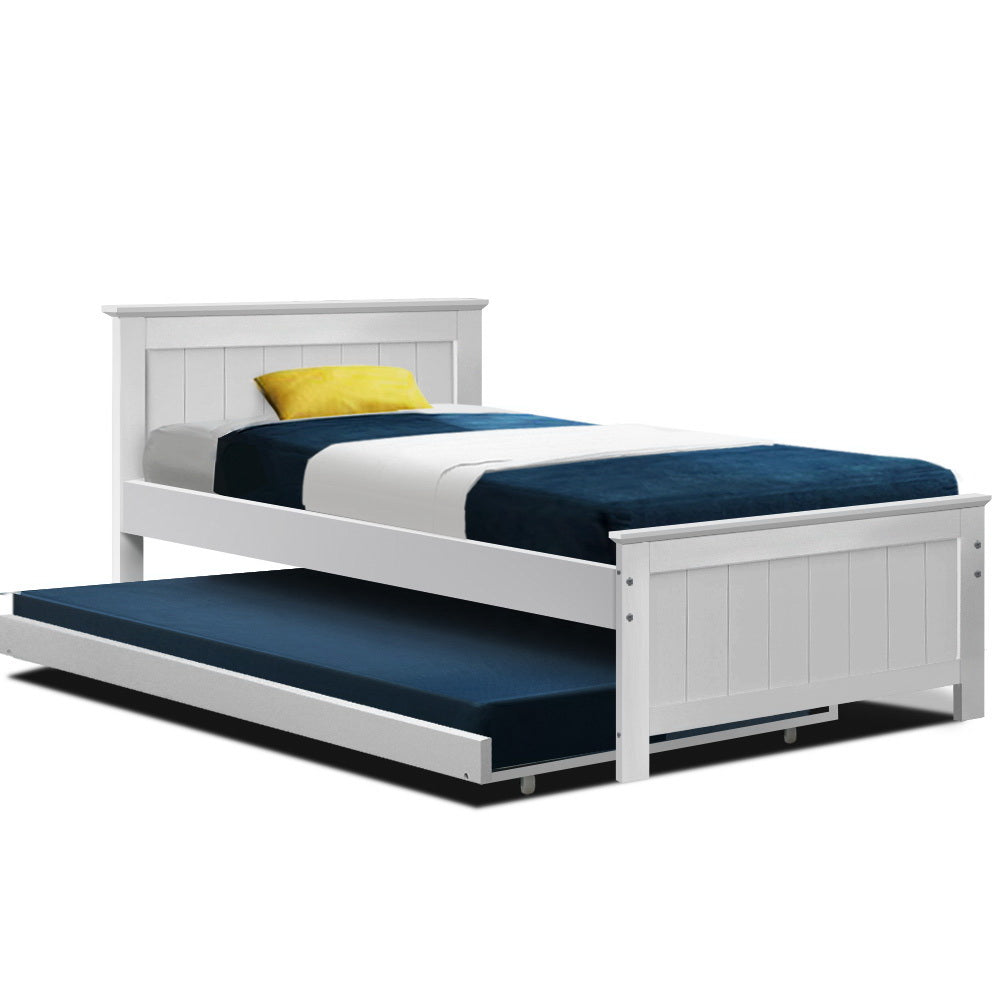 Tayla King Single Wooden Daybed – White