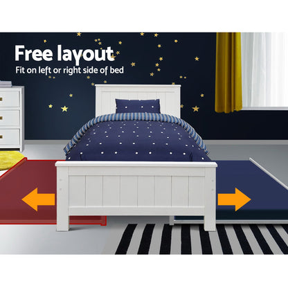 Tayla King Single Wooden Daybed – White