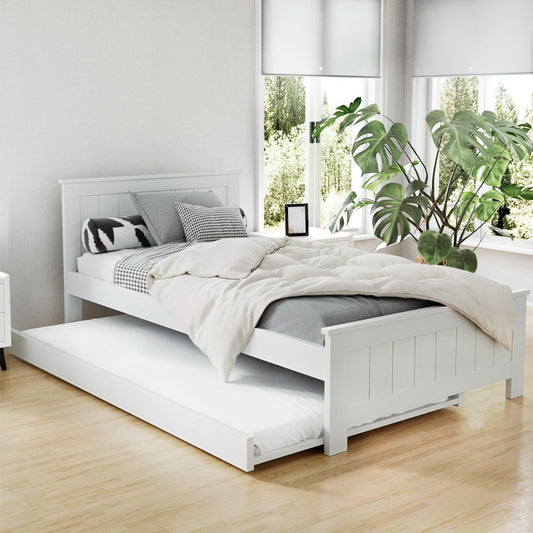 Tayla King Single Wooden Daybed – White
