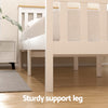 Pony Single Wooden Bed Frame with Storage – White