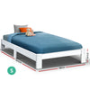 Jane Single Wooden Bed Frame – White