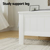 Artiss Bed Frame Double Size Wooden with 3 Shelves Bed Head White