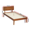 Splay Single Pinewood Bed Frame – Walnut