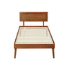 Splay Single Pinewood Bed Frame – Walnut