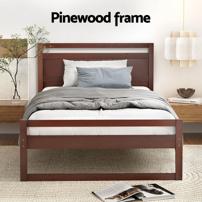 Banksia King Single Timber Bed Frame – Walnut