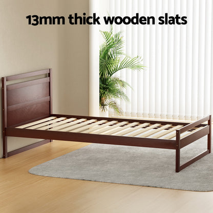 Banksia King Single Timber Bed Frame – Walnut