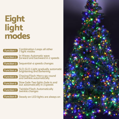 2.1m Multi Color Christmas Tree 8 Light Mode