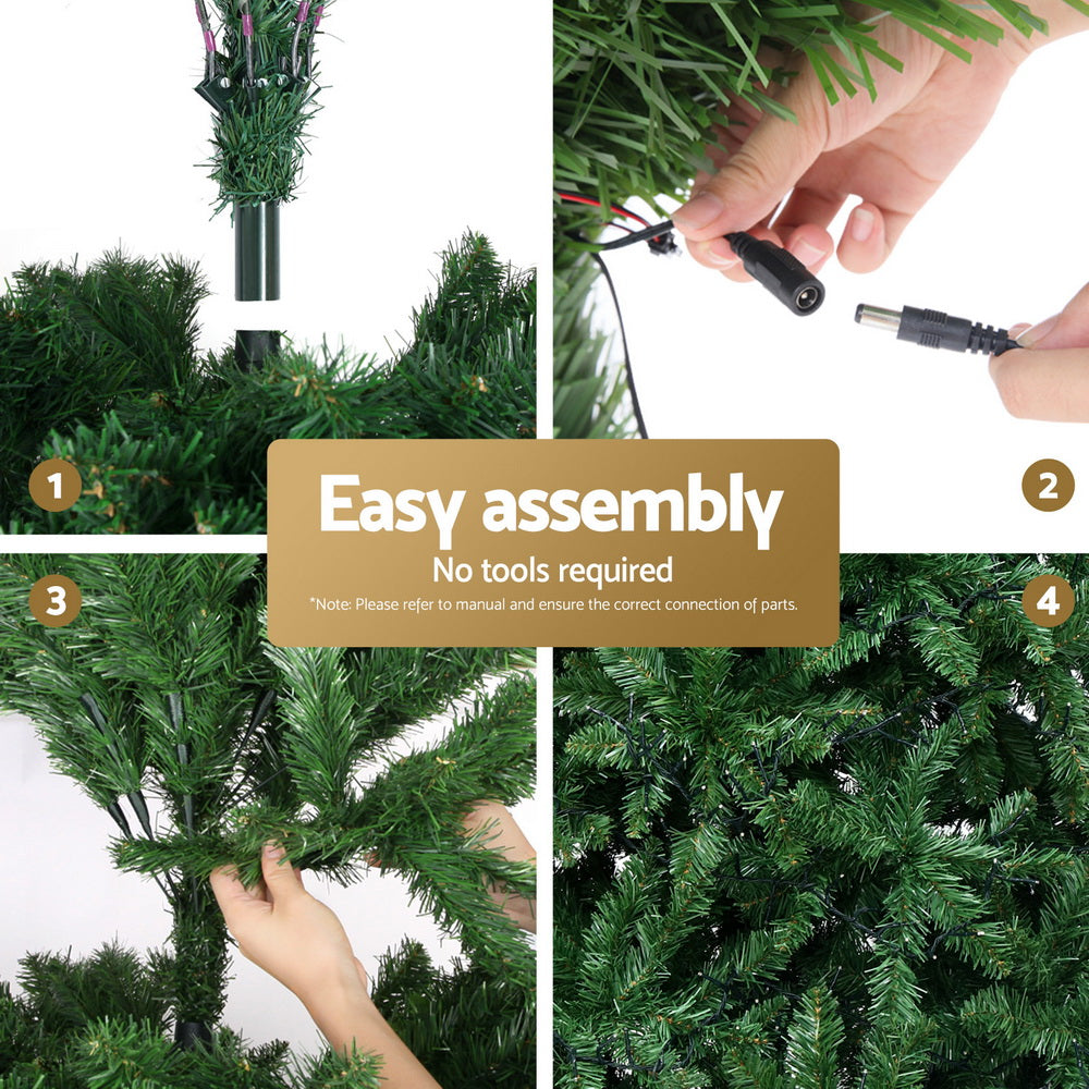 2.1m Multi Color Christmas Tree 8 Light Mode