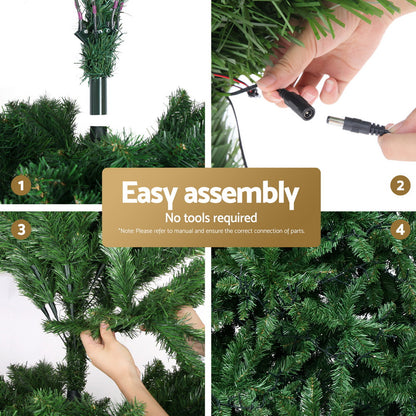 2.1m Multi Color Christmas Tree 8 Light Mode