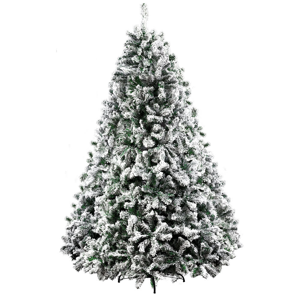 2.4M Snow Flocked Christmas Tree - 1500 Tips