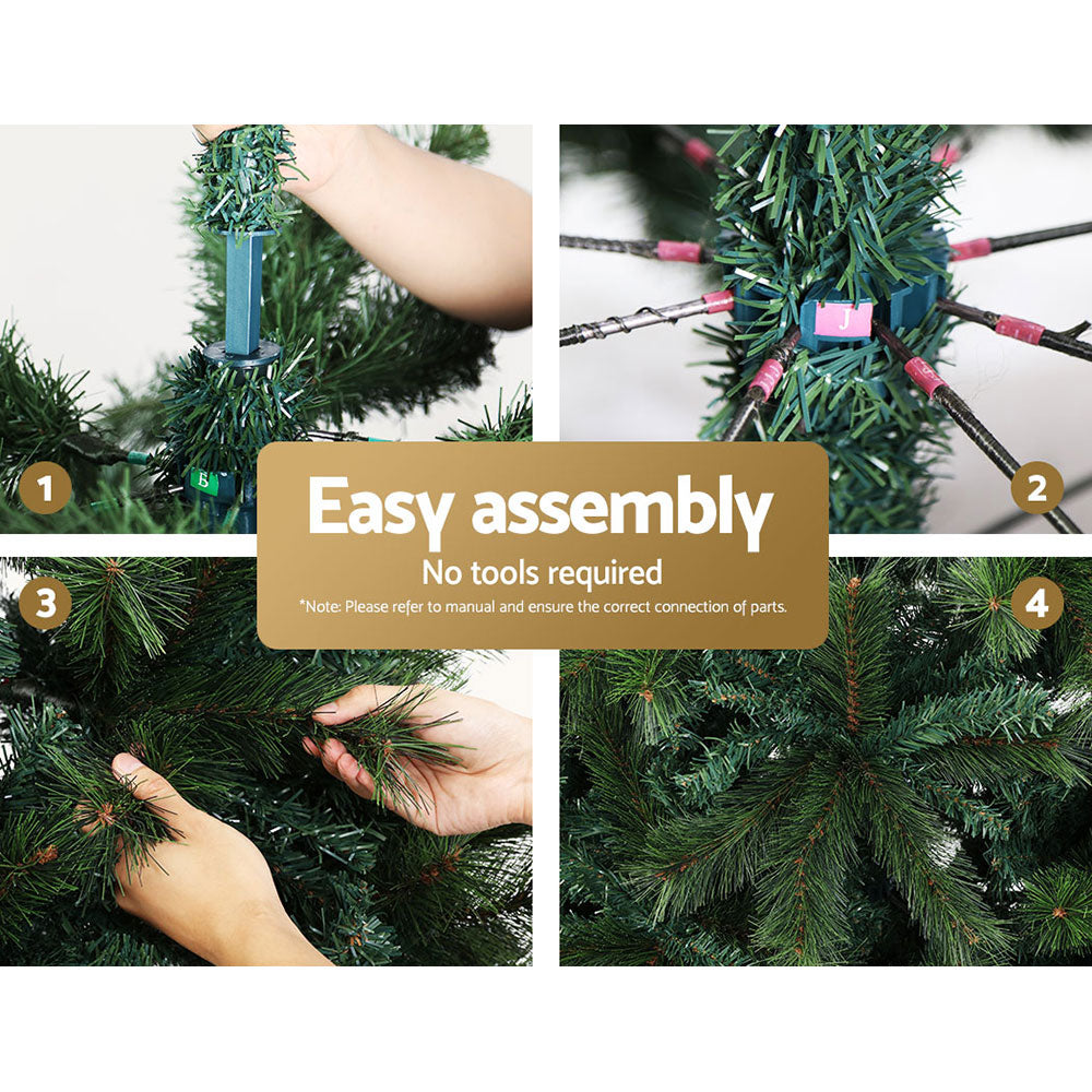 2.4M Green Christmas Tree Pine Needles - 2100 Tips