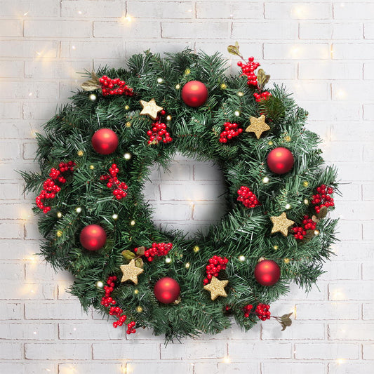 60cm Christmas Wreath Garland Xmas Decoration