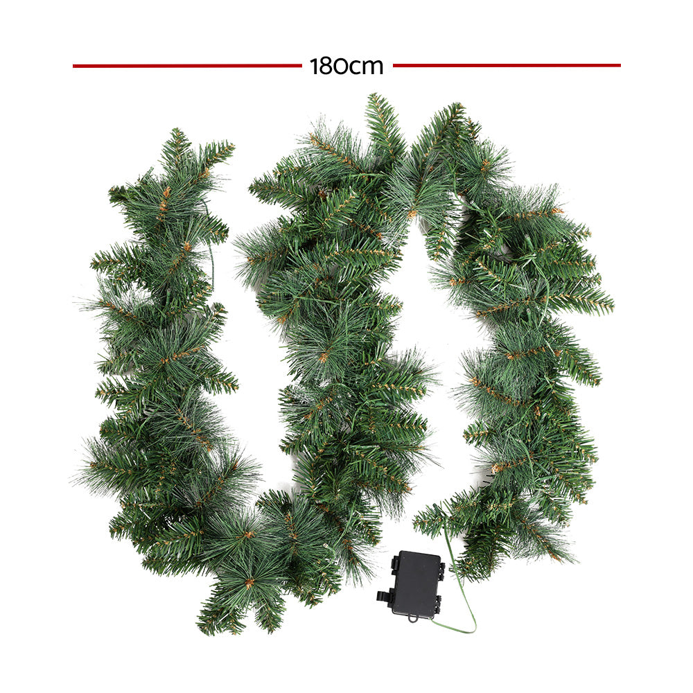 1.8M Christmas Garland with LED lights