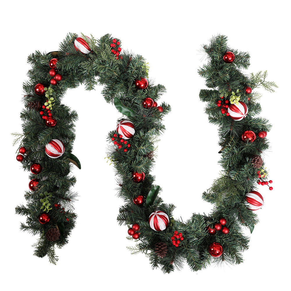 2.7M Christmas Garland with Xmas Decorations