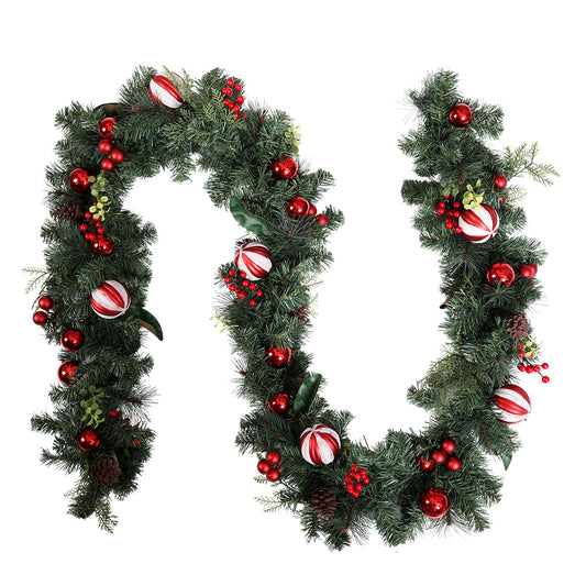 2.7M Christmas Garland with Xmas Decorations