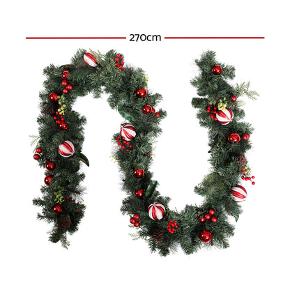 2.7M Christmas Garland with Xmas Decorations