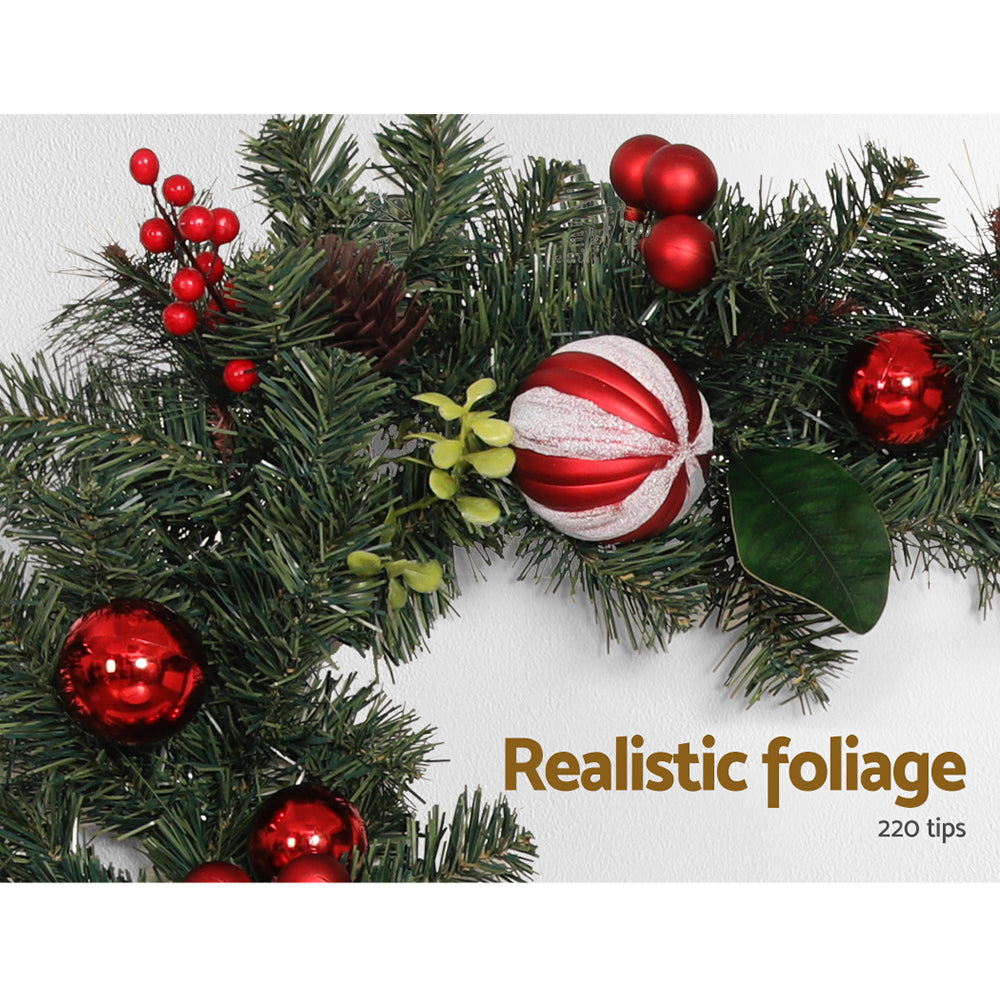2.7M Christmas Garland with Xmas Decorations