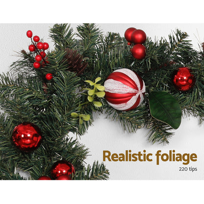 2.7M Christmas Garland with Xmas Decorations