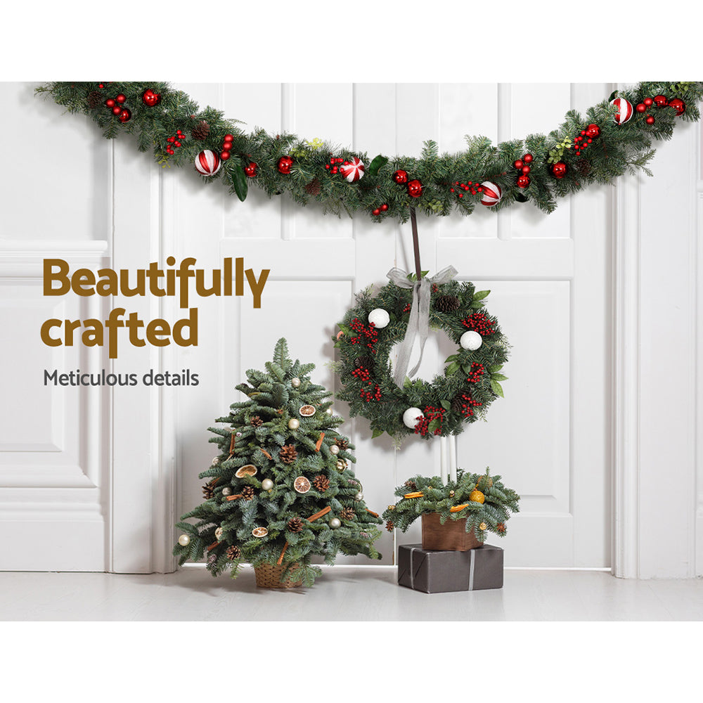 2.7M Christmas Garland with Xmas Decorations
