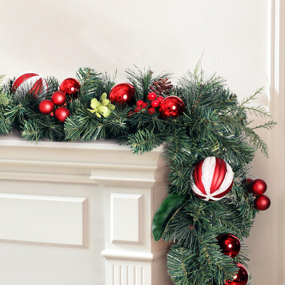 2.7M Christmas Garland with Xmas Decorations