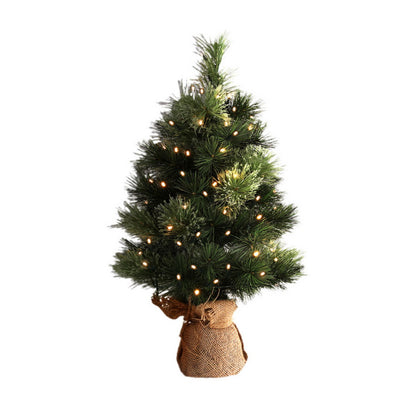 60CM  Mini Christmas Tree Tabletop 8 Light Modes