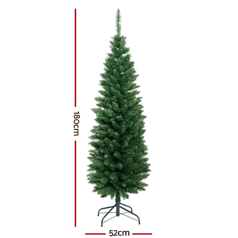 1.8m Slim Christmas Tree - 300 Tips