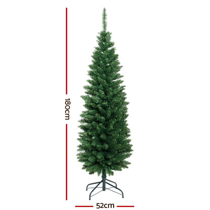 1.8m Slim Christmas Tree - 300 Tips