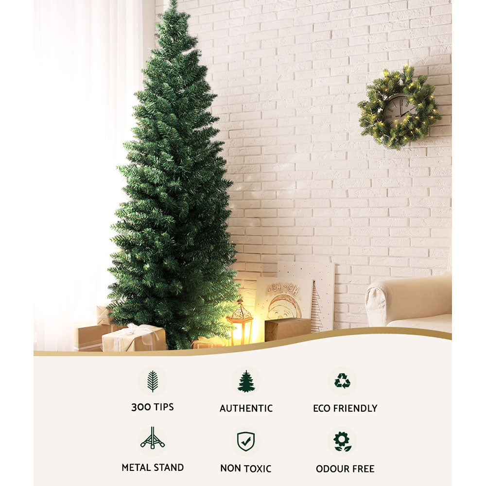 1.8m Slim Christmas Tree - 300 Tips
