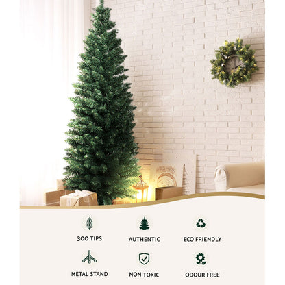 1.8m Slim Christmas Tree - 300 Tips