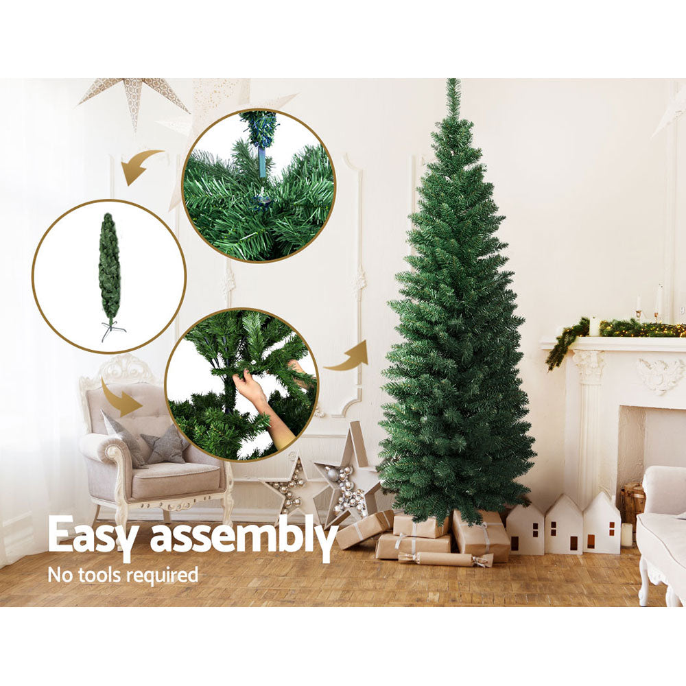 1.8m Slim Christmas Tree - 300 Tips