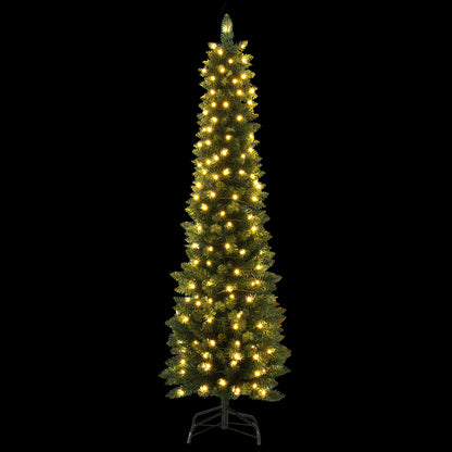 1.8m Pre-Lit Slim Christmas Trees 200 LED Lights