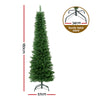 1.8m Pre-Lit Slim Christmas Trees 200 LED Lights