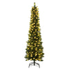 1.8m Pre-Lit Slim Christmas Trees 200 LED Lights
