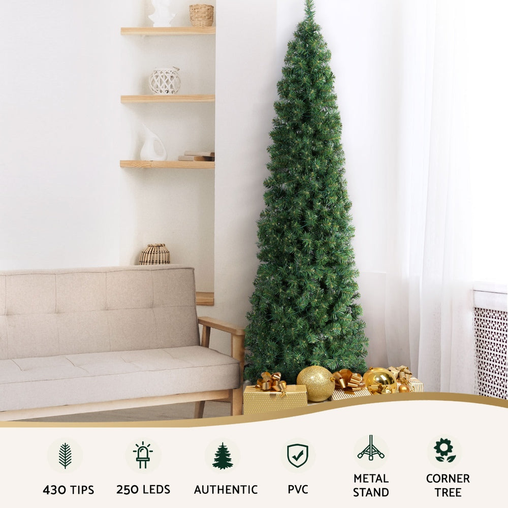 2.1M Slim Pre Lit Christmas Tree - 430 Tips