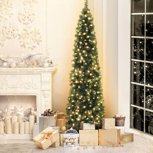 2.1M Slim Pre Lit Christmas Tree - 430 Tips