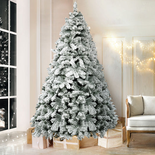 2.1M Snow Flocked Christmas Tree - 780 Tips